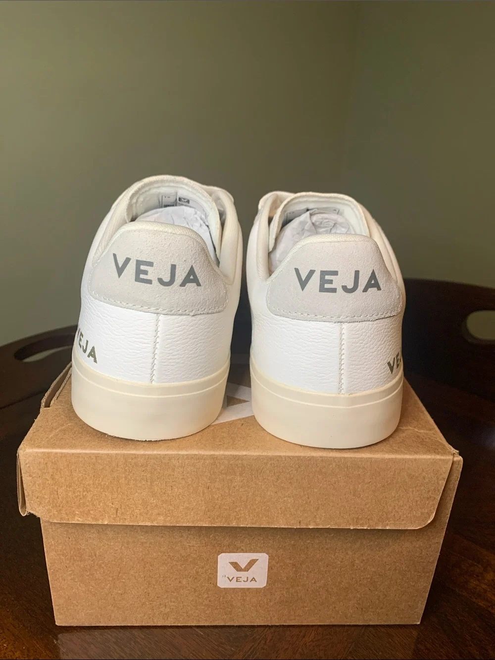 Women’s Veja Recife White Leather Sneakers - Picture 7 of 13